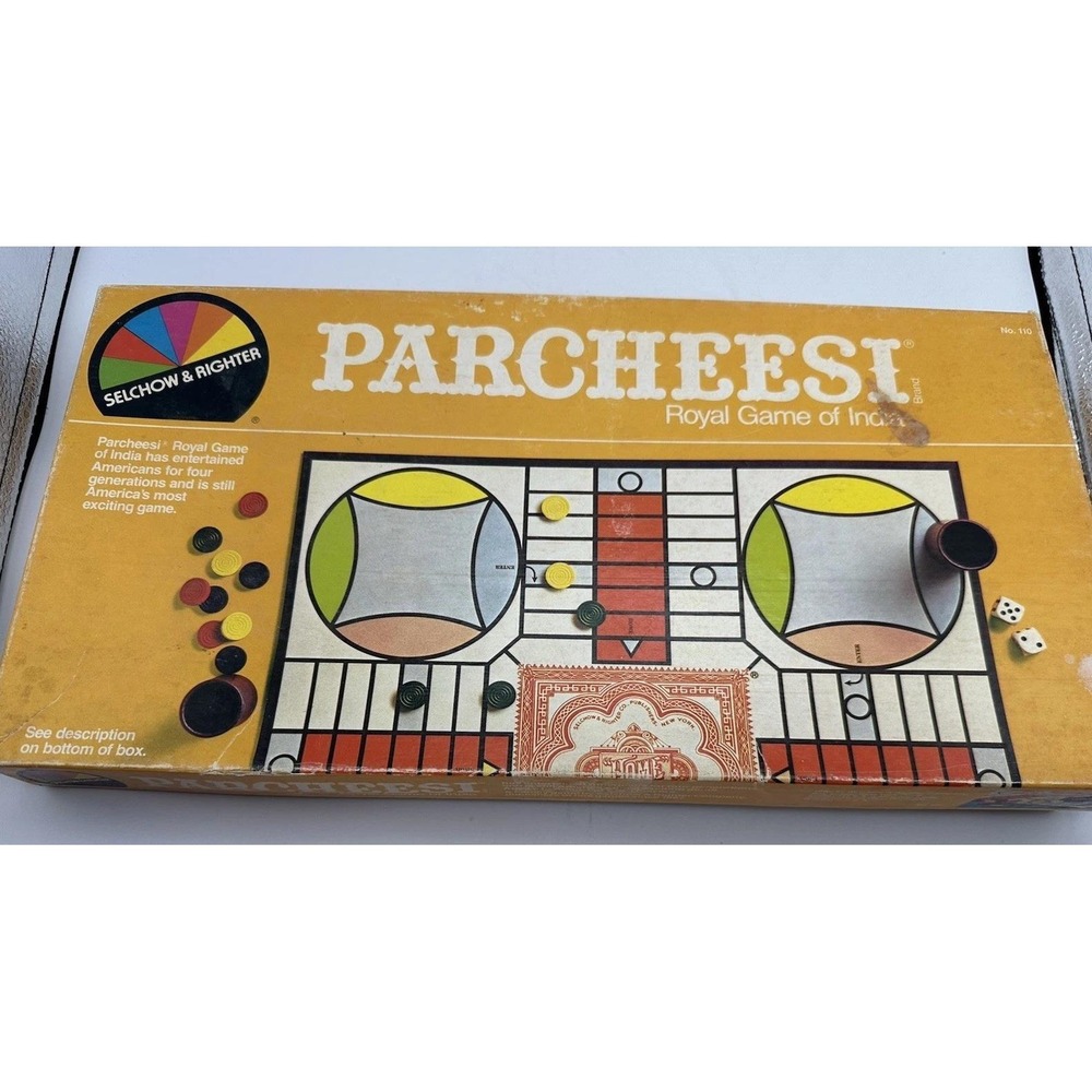 Vintage Parcheesi Board Game Selchow‎ & Righter Classic Family Game